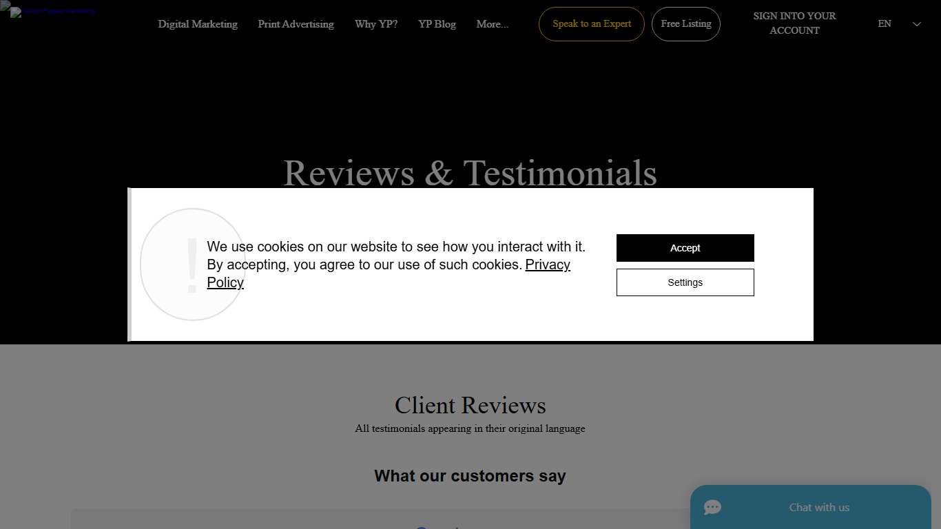 Testimonials Yellow Pages